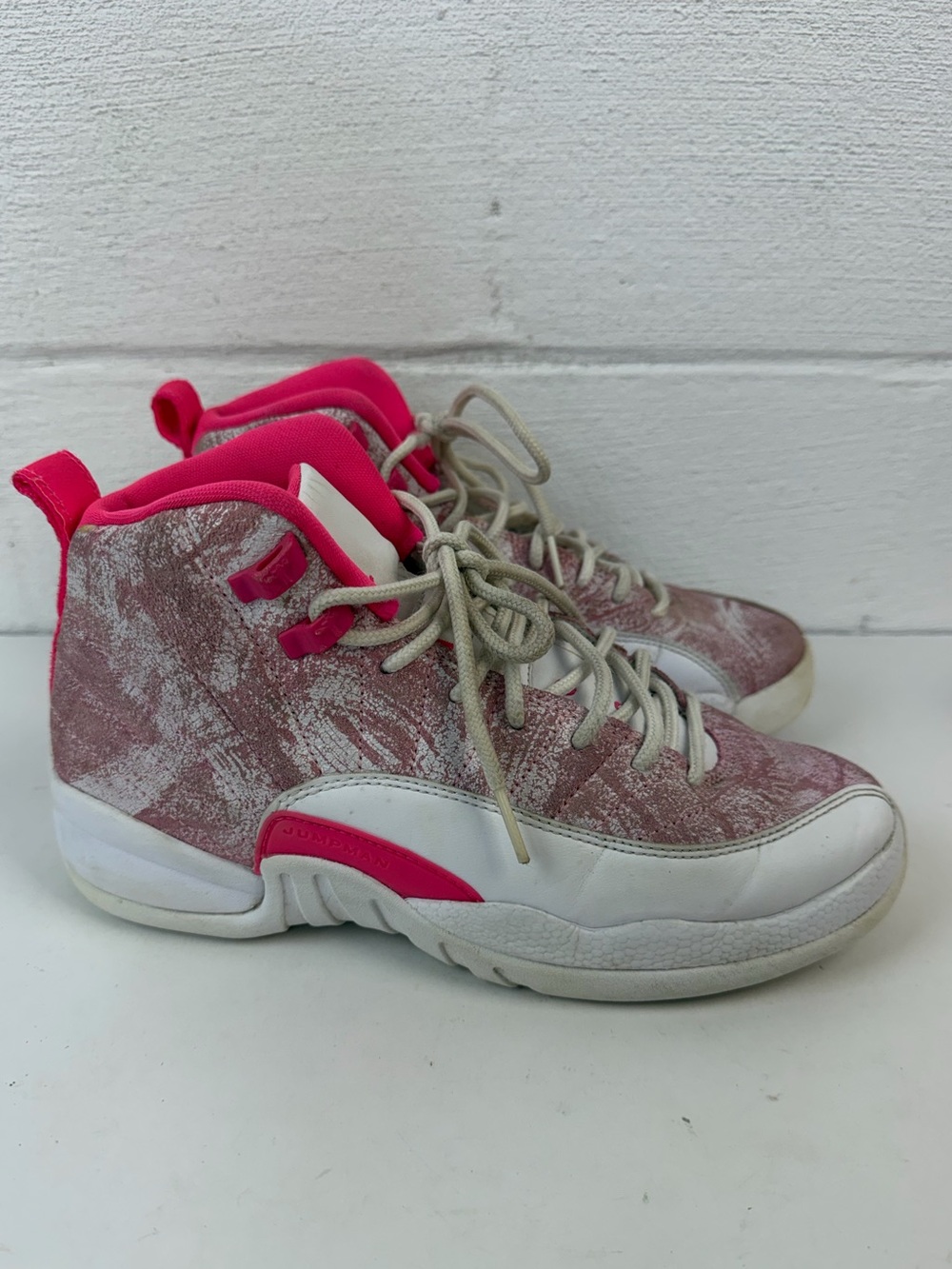 Nike Air Jordan 12 Retro GS Ice Cream Arctic Pink Sneakers, 5.5Y